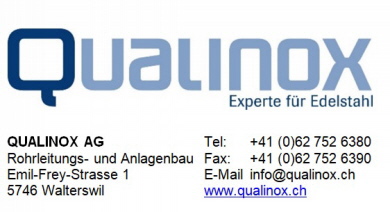 Qualinox AG. Walterswil Qualinox AG. Walterswil